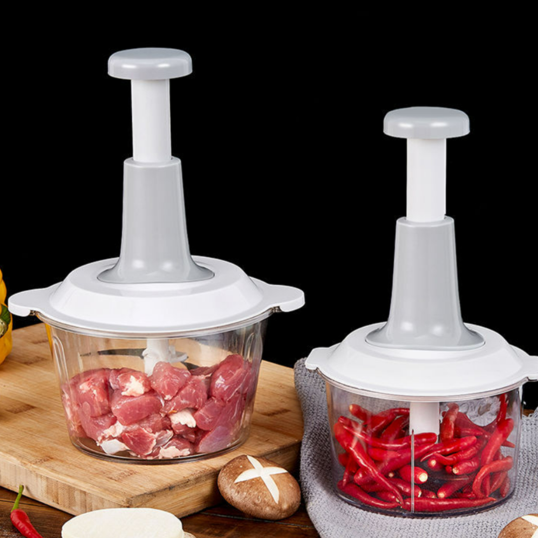 Manual Push Vegetable & Garlic Chopper – Chop in Seconds, Zero Tears!